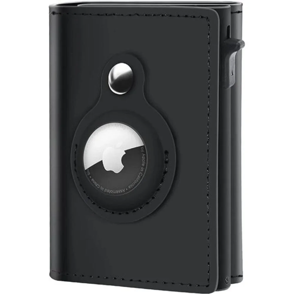 AirTag Wallet Genuine Leather Air Tag Wallet RFID Technology Credit